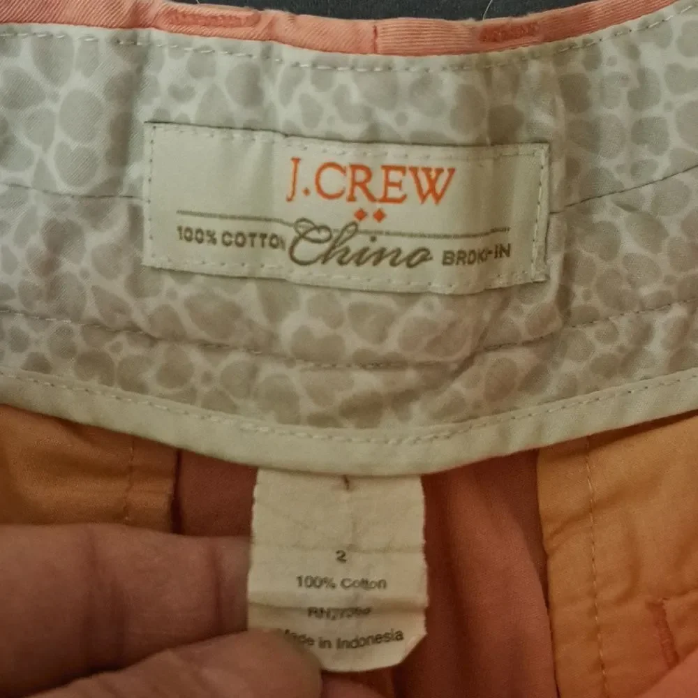 J. Crew broken in chino shorts size 2